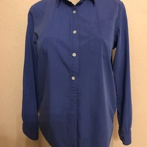 Polo Jeans Ralph Lauren Blue Size Medium Front Pocket Button Up Shirt  Blouse